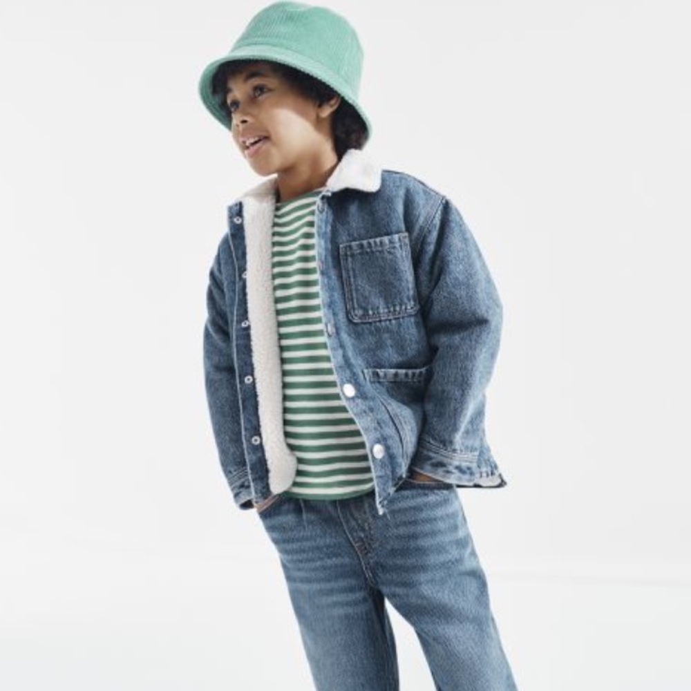 Eva Chen x H&M Teddy Fleece Lined Jean Jacket